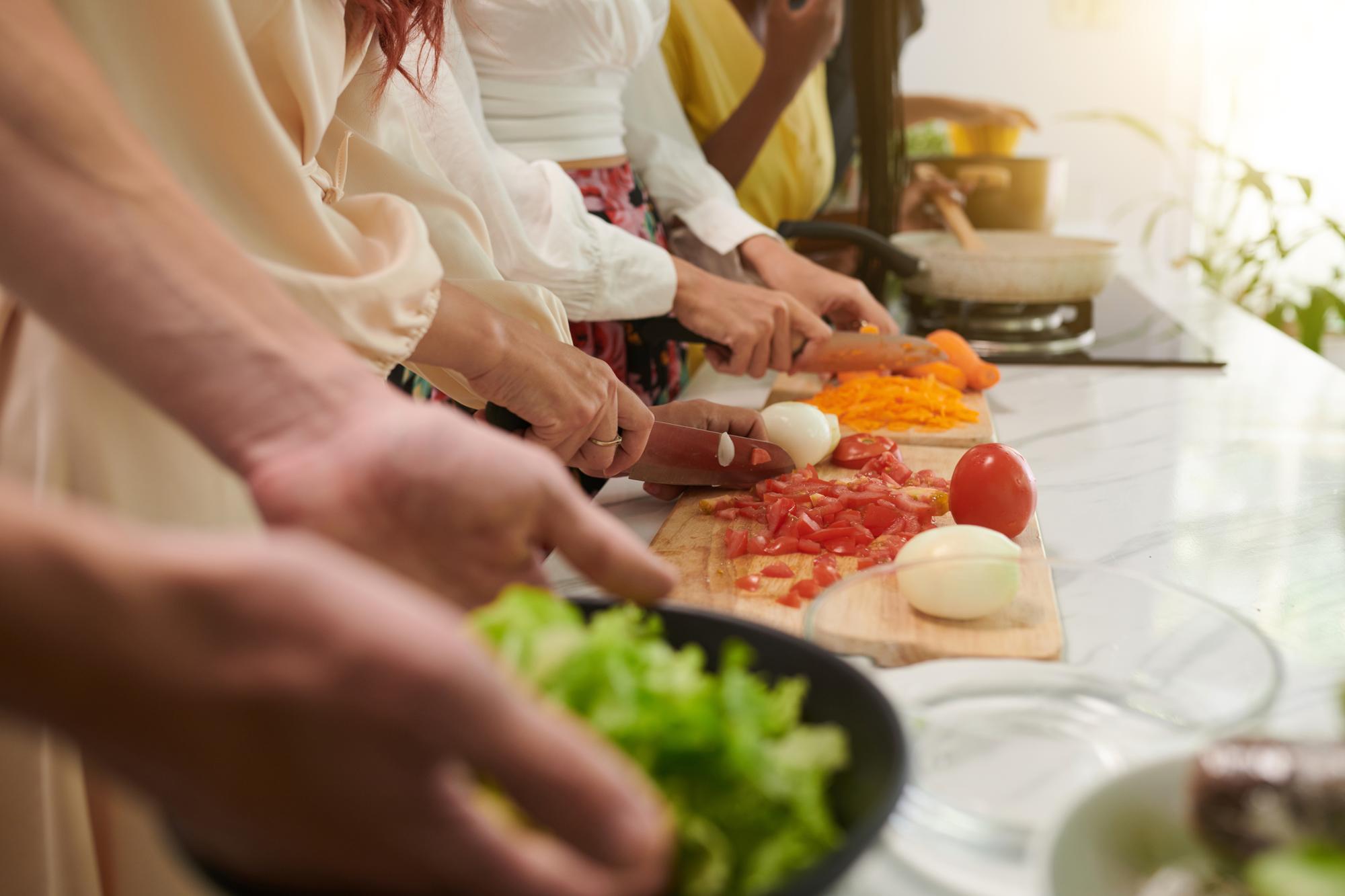 Hands-on cooking demonstration with seasonal ingredients
